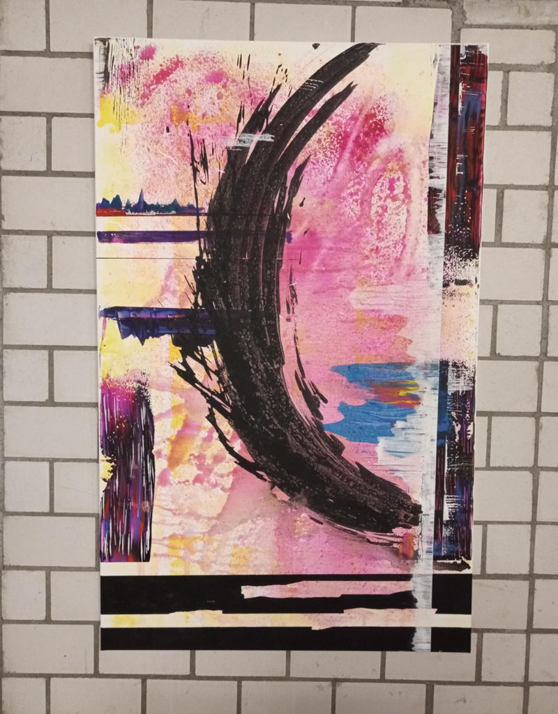 Rückseite. 100x160cm Acryl auf Leinwand